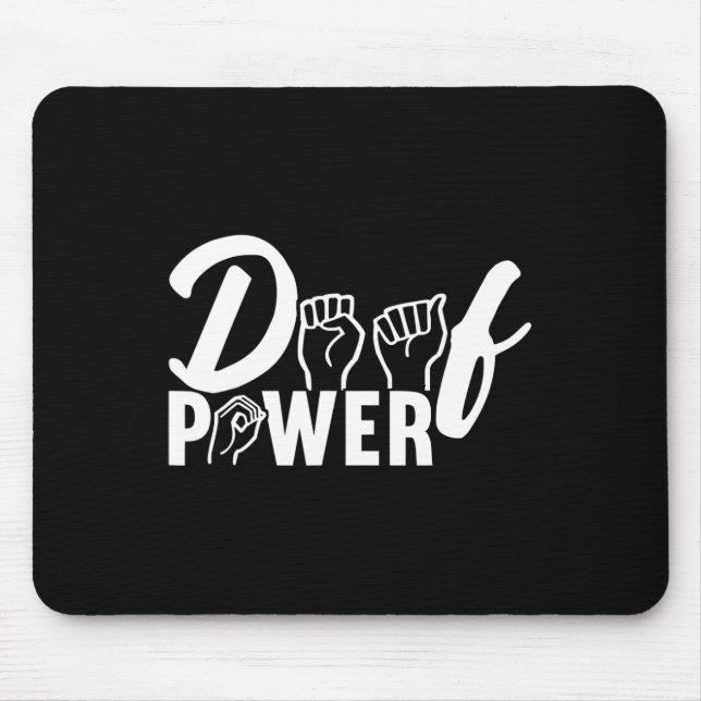 Awareness Asl Sign Language American Sign Language Mouse Mat (Front)