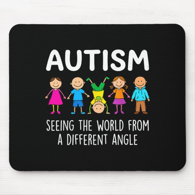Awareness autism seeing the world from a different mouse mat (Front)