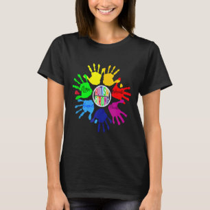 Awareness Autism Support Language Puzzle Hand Sign T-Shirt