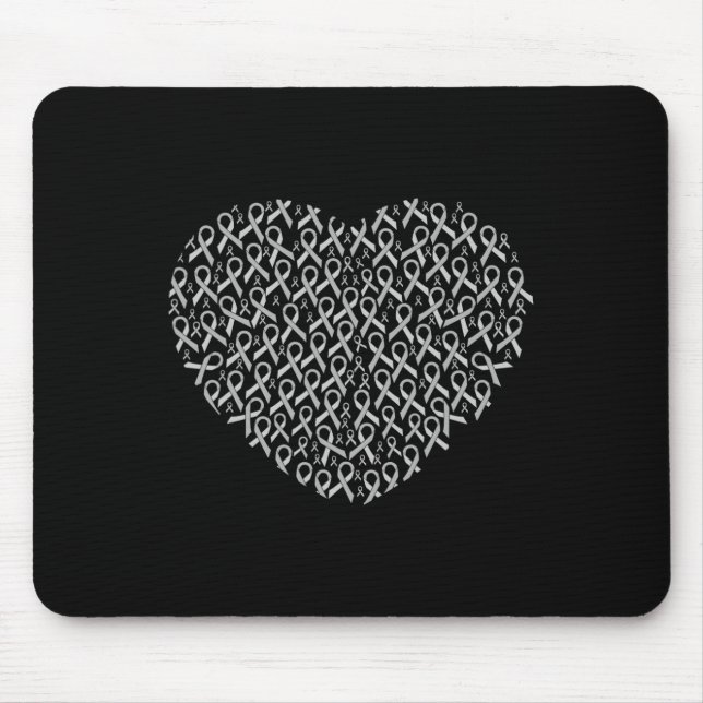 Awareness Awareness Ribbon Heart Gift Support Gift Mouse Mat (Front)