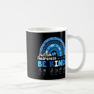 Awareness Be Kind Asl Hand Sign Language Coffee Mug
