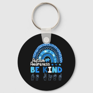 Awareness Be Kind Asl Hand Sign Language Key Ring