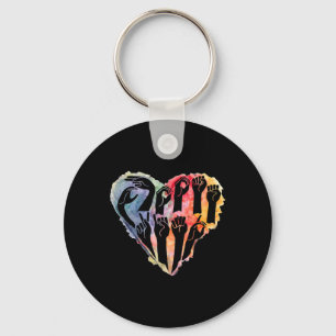 Awareness Be Kind Asl Heart Anti Bullying Key Ring