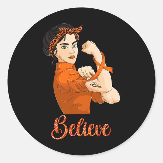 Awareness Believe  Classic Round Sticker (Front)