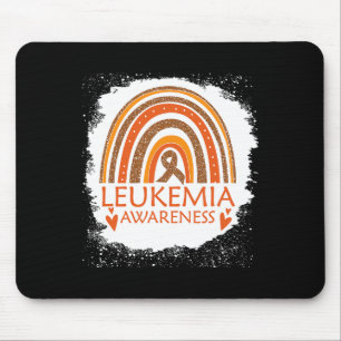 Awareness Bleached Rainbow Orange Ribbon Men Mouse Mat
