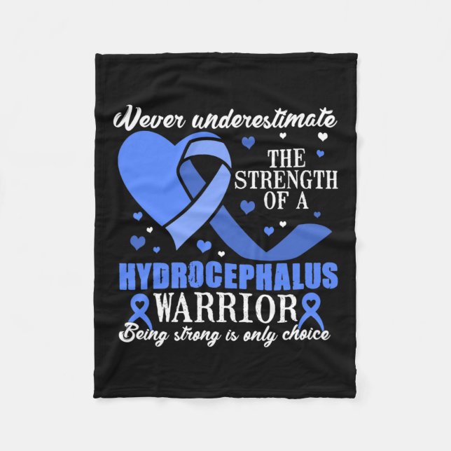Awareness Blue Ribbon Support  Fleece Blanket (Front)