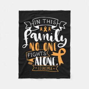 Awareness Bone Marrow Family No Alone Quote  Fleece Blanket