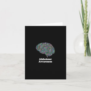 Awareness Brain Dementia Word Cloud Card