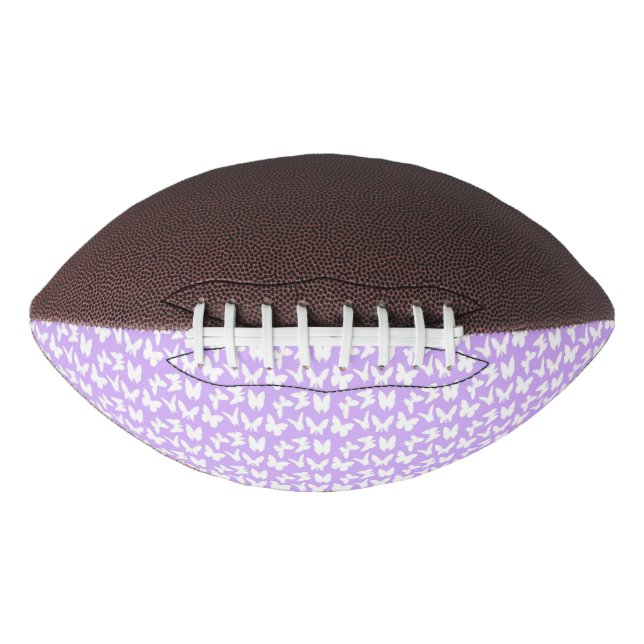 Awareness Butterflies on Lilac Purple American Football (Front)