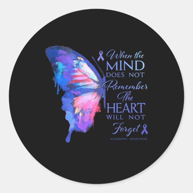 Awareness Butterfly  Classic Round Sticker (Front)