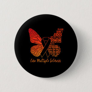 Awareness Butterfly Multiple Sclerosis Awareness 6 Cm Round Badge