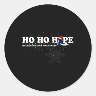 Awareness Christmas Wish Classic Round Sticker