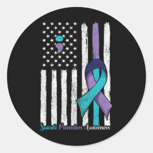 Awareness  classic round sticker