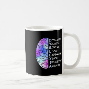 Awareness Colourful Art Brain Teacher Therapist Coffee Mug