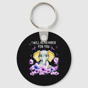 Awareness Cute Elephant I Will Remember For You 1 Key Ring