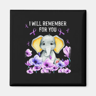 Awareness Cute Elephant I Will Remember For You 1 Magnet