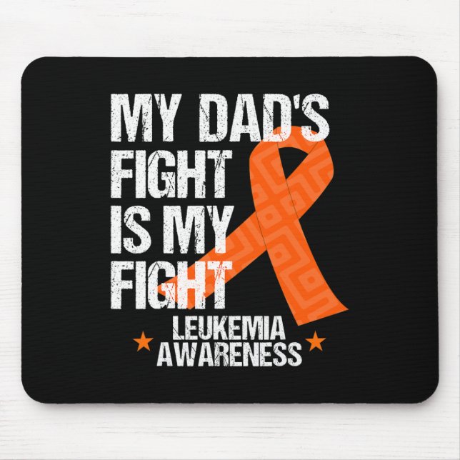 Awareness Dad Fight Orange Ribbon Gift Idea  Mouse Mat (Front)
