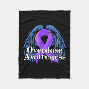 Awareness Day Angel Against Addictions Fleece Blanket