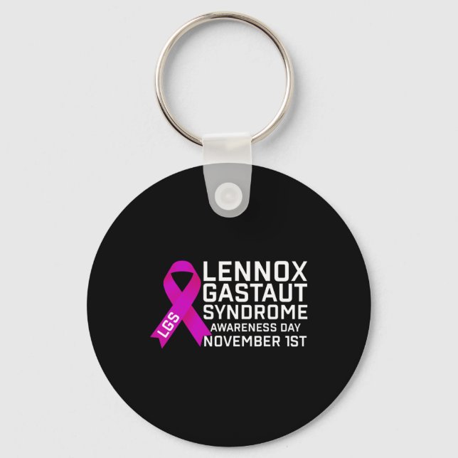 Awareness Day Lennox Gastaut Syndrome Awareness 20 Key Ring (Front)