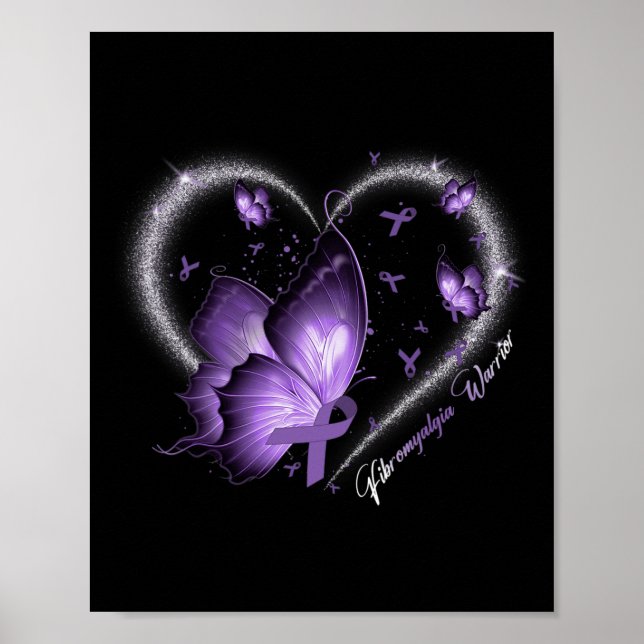 Awareness Day Warrior Survivor Butterfly Heart  Poster (Front)