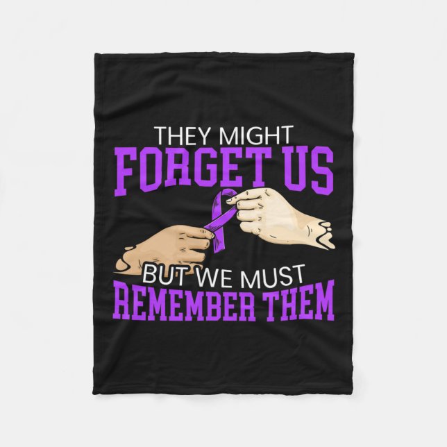 Awareness Dementia Support 1  Fleece Blanket (Front)