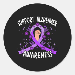Awareness Dementia Support 2  Classic Round Sticker