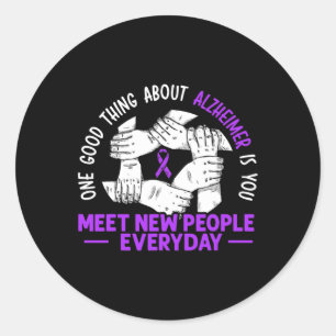 Awareness Dementia Support 3 Classic Round Sticker