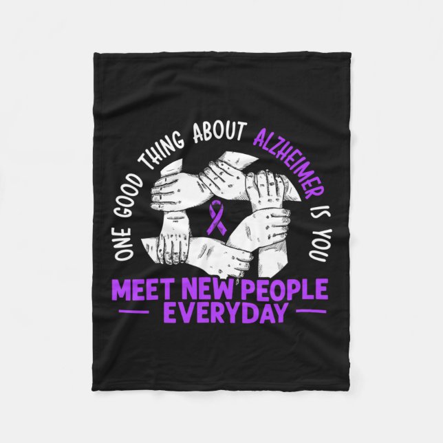Awareness Dementia Support 3  Fleece Blanket (Front)