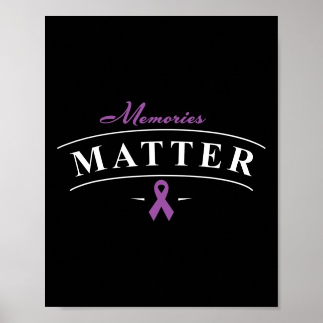 Awareness Design Support Month Purple Ribbon  Poster (Front)