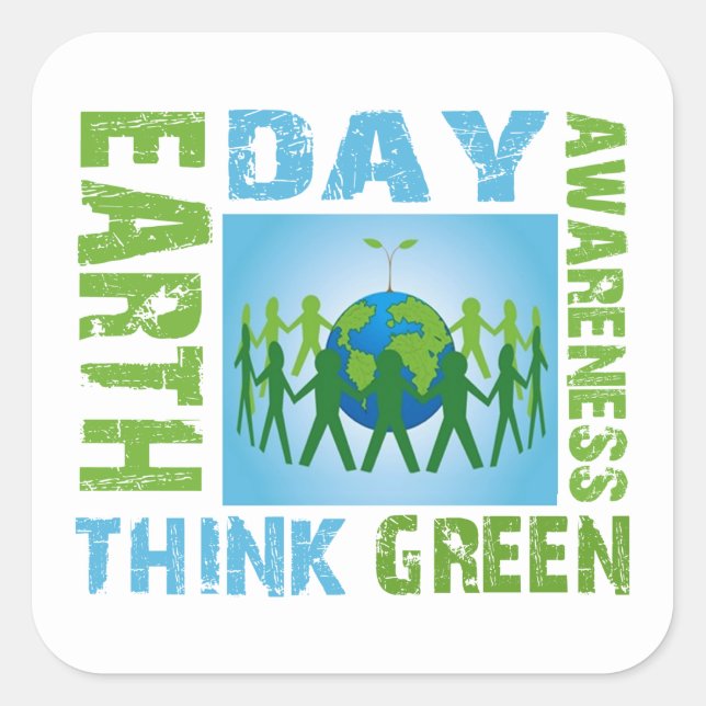 Awareness Earth Day Stickers (Front)