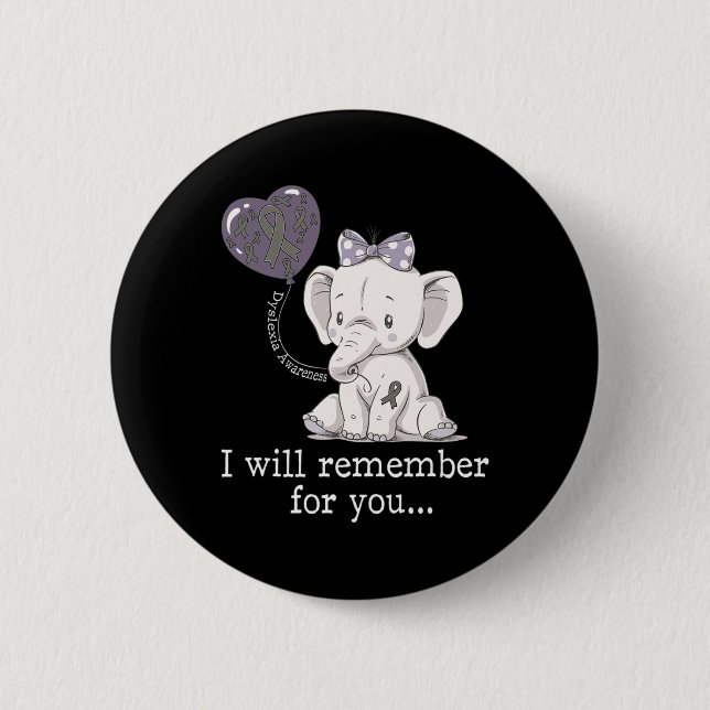 Awareness Elephant  6 Cm Round Badge (Front)