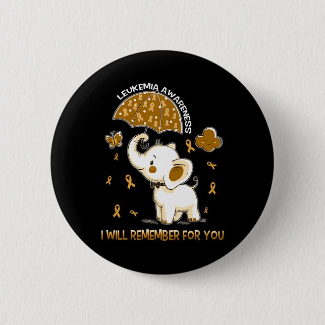 Awareness Elephant  6 Cm Round Badge (Front)
