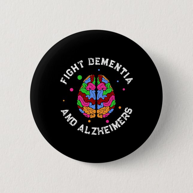 Awareness End Fight Dementia Heimers  6 Cm Round Badge (Front)