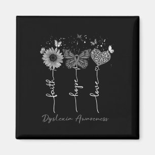 Awareness Faith Hope Love Leopard Sunflower Magnet