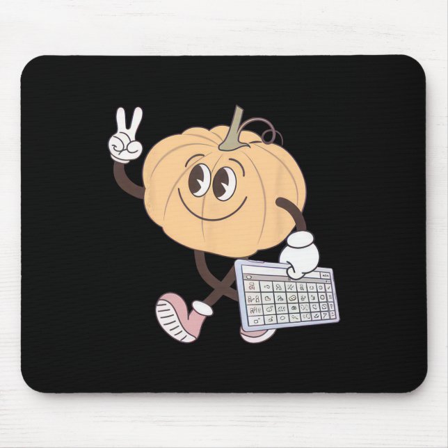 Awareness Fall Pumpkin Aac Device Autism Special H Mouse Mat (Front)