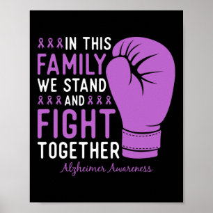 Awareness Family Fight Support Boxing Glove Poster