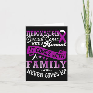 Awareness Family Purple Ribbon Support 1 Card