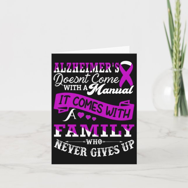 Awareness Family Support Heimer Warrior  Card (Front)