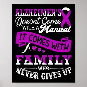 Awareness Family Support Heimer Warrior  Poster