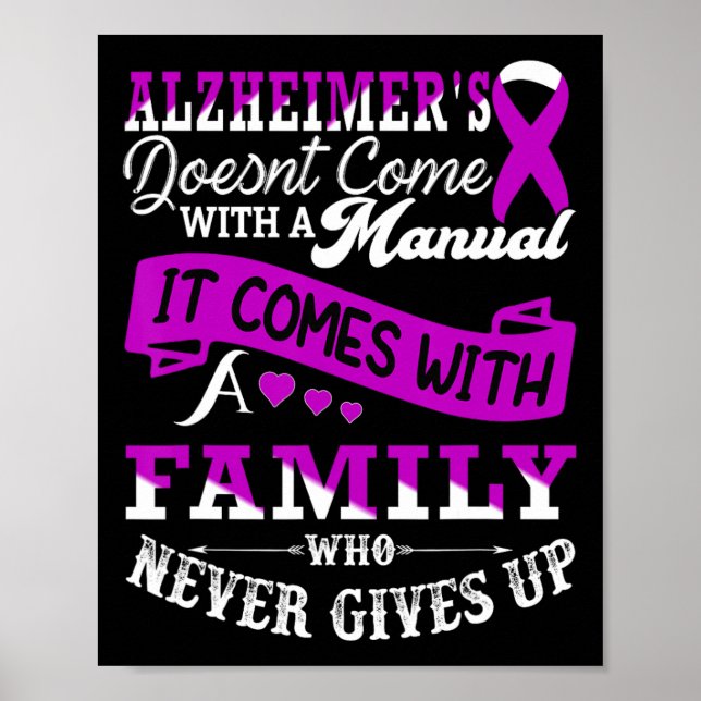 Awareness Family Support Heimer Warrior  Poster (Front)