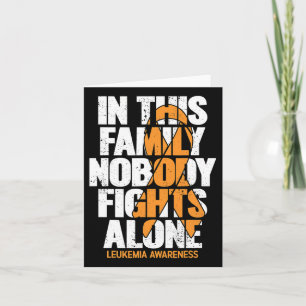 Awareness Family Support Leukaemia Awareness 2 Card