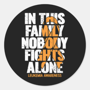 Awareness Family Support Leukaemia Awareness 2 Classic Round Sticker