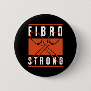Awareness Fibro Strong Graphic Spoons  6 Cm Round Badge