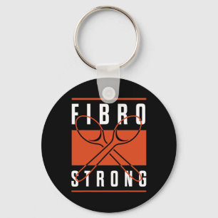 Awareness Fibro Strong Graphic Spoons Key Ring