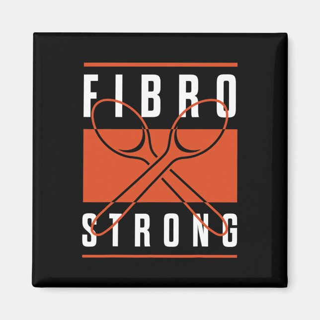 Awareness Fibro Strong Graphic Spoons  Magnet (Front)