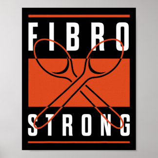 Awareness Fibro Strong Graphic Spoons  Poster