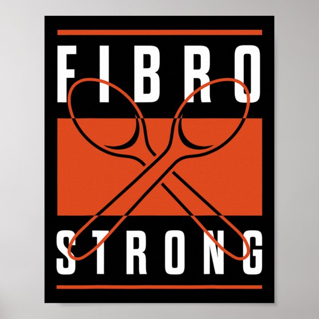 Awareness Fibro Strong Graphic Spoons  Poster (Front)