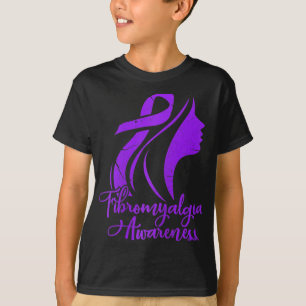 Awareness Fibro Warrior Fighter Patient Grunge T-Shirt