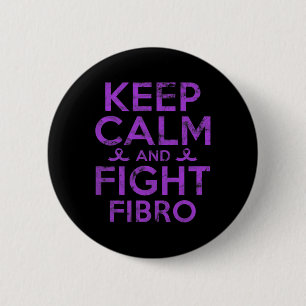 Awareness Fight Fibro Fighter Warrior Grunge  6 Cm Round Badge