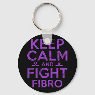Awareness Fight Fibro Fighter Warrior Grunge Key Ring